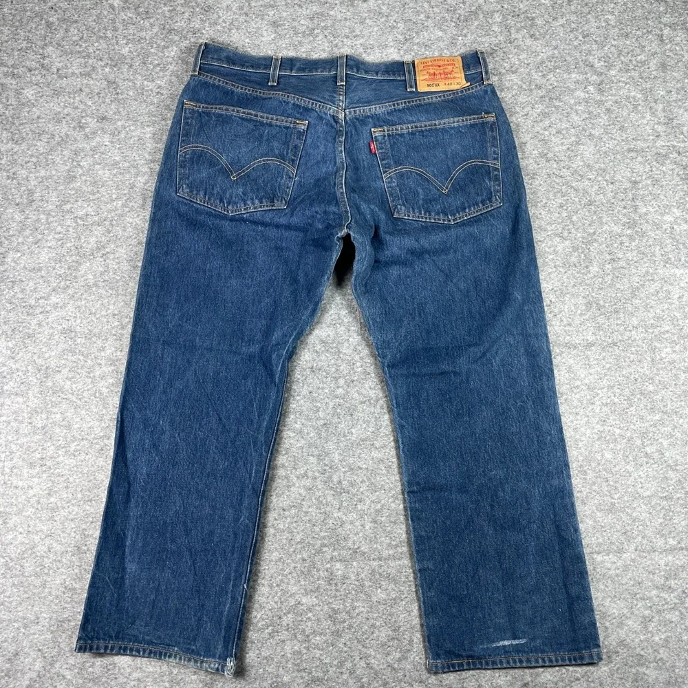 VTG Levis 501 XX Jeans Mens 40x30 (Fits 38x26) Blue Shrink to Fit Straight